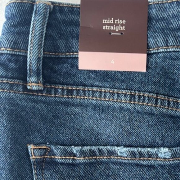 NWT Mid-Rise Straight Leg Embroidered Jeans | Knox Rose™ | 4 - Picture 6 of 7